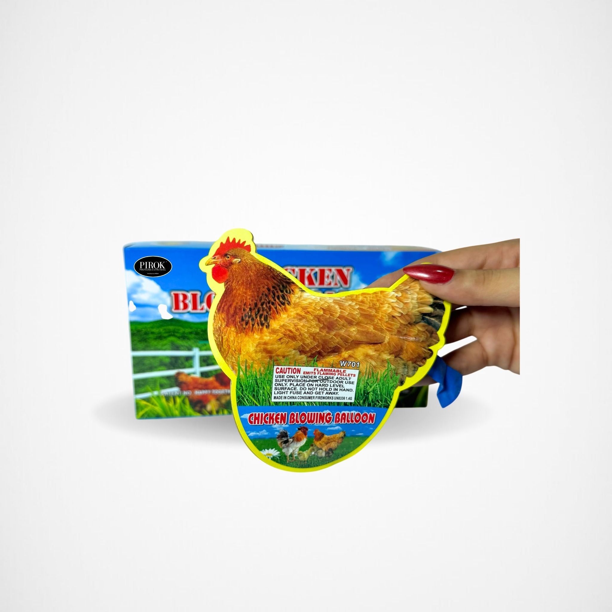 Chicken Blowing Balloon x 12 unidades